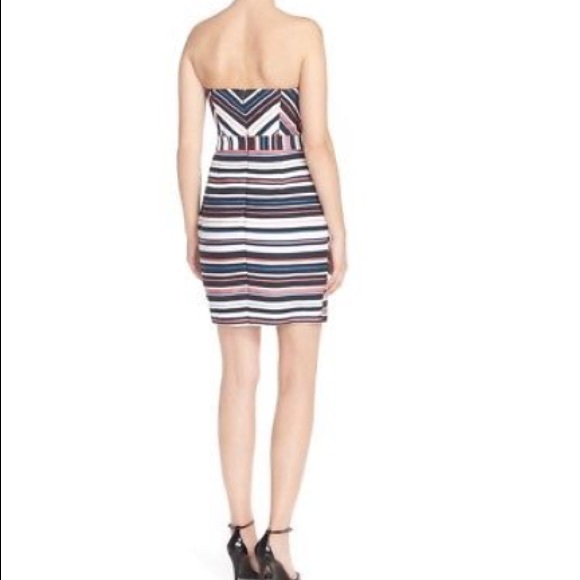 Adelyn Rae striped strapless mini dress - Picture 2 of 8